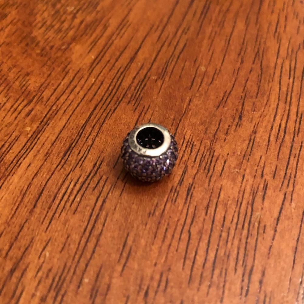 Purple pandora jeweled charm